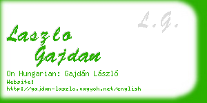 laszlo gajdan business card