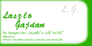 laszlo gajdan business card